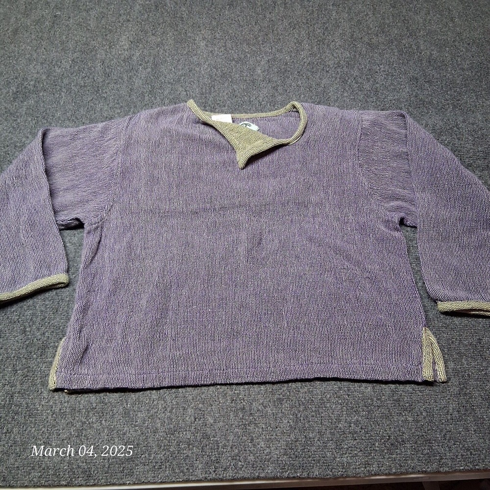 Tribe A People United Sweater Women Size Medium Hand Loomed in Nepal
